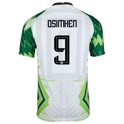 Miesten Nigerian jalkapallomaajoukkue Victor Osimhen #9 Kotipaita Vihreä Valkoinen 2021 Lyhythihainen Paita