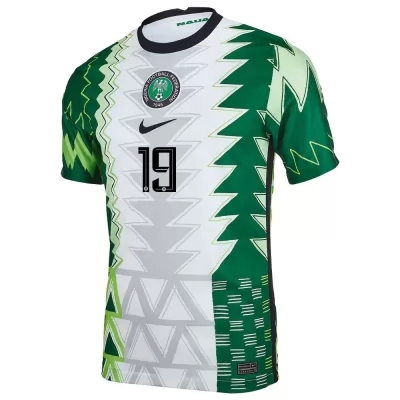 Miesten Nigerian Jalkapallomaajoukkue Paul Onuachu #19 Kotipaita Vihreä Valkoinen 2021 Lyhythihainen Paita
