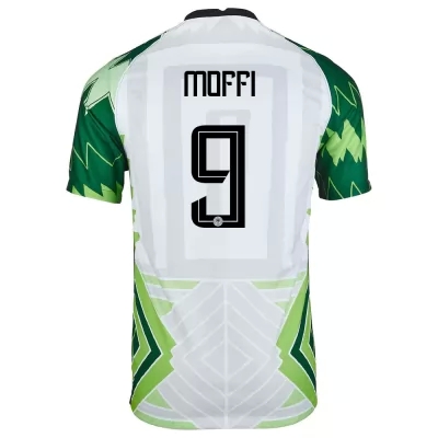 Naisten Nigerian Jalkapallomaajoukkue Terem Moffi #9 Kotipaita Vihreä Valkoinen 2021 Lyhythihainen Paita