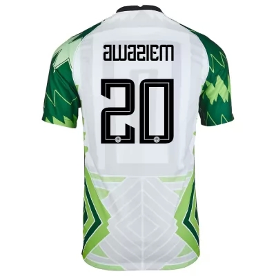 Naisten Nigerian jalkapallomaajoukkue Chidozie Awaziem #20 Kotipaita Vihreä Valkoinen 2021 Lyhythihainen Paita