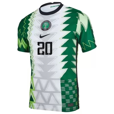 Naisten Nigerian Jalkapallomaajoukkue Chidozie Awaziem #20 Kotipaita Vihreä Valkoinen 2021 Lyhythihainen Paita