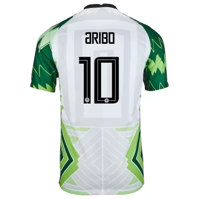 Lapset Nigerian jalkapallomaajoukkue Joe Aribo #10 Kotipaita Vihreä Valkoinen 2021 Lyhythihainen Paita