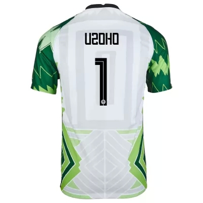 Miesten Nigerian jalkapallomaajoukkue Francis Uzoho #1 Kotipaita Vihreä Valkoinen 2021 Lyhythihainen Paita