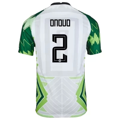 Lapset Nigerian jalkapallomaajoukkue Vincent Onovo #2 Kotipaita Vihreä Valkoinen 2021 Lyhythihainen Paita