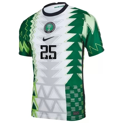 Lapset Nigerian Jalkapallomaajoukkue Izuchukwu Anthony #25 Kotipaita Vihreä Valkoinen 2021 Lyhythihainen Paita