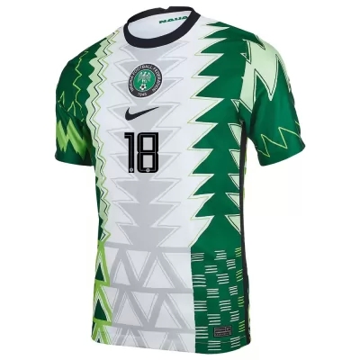 Naisten Nigerian Jalkapallomaajoukkue Adeleke Adekunle #18 Kotipaita Vihreä Valkoinen 2021 Lyhythihainen Paita