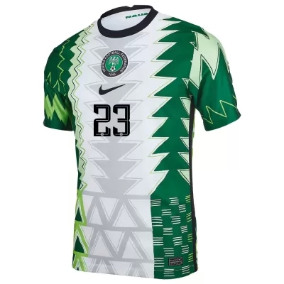Naisten Nigerian Jalkapallomaajoukkue John Noble #23 Kotipaita Vihreä Valkoinen 2021 Lyhythihainen Paita