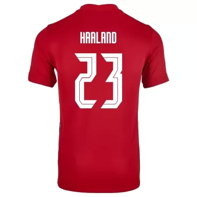 Naisten Norjan Jalkapallomaajoukkue Erling Haaland #23 Kotipaita Punainen 2021 Lyhythihainen Paita