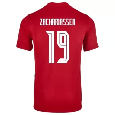 Naisten Norjan Jalkapallomaajoukkue Kristoffer Zachariassen #19 Kotipaita Punainen 2021 Lyhythihainen Paita