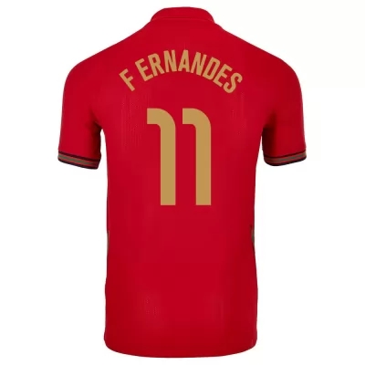Naisten Portugalin jalkapallomaajoukkue Bruno Fernandes #11 Kotipaita Punainen 2021 Lyhythihainen Paita