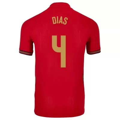 Miesten Portugalin jalkapallomaajoukkue Ruben Dias #4 Kotipaita Punainen 2021 Lyhythihainen Paita