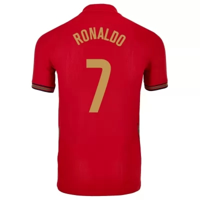 Lapset Portugalin jalkapallomaajoukkue Cristiano Ronaldo #7 Kotipaita Punainen 2021 Lyhythihainen Paita