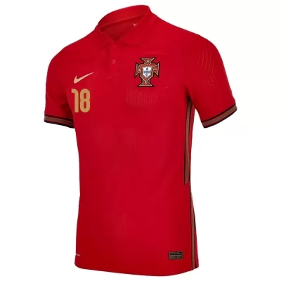 Miesten Portugalin Jalkapallomaajoukkue Ruben Neves #18 Kotipaita Punainen 2021 Lyhythihainen Paita