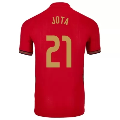 Miesten Portugalin jalkapallomaajoukkue Diogo Jota #21 Kotipaita Punainen 2021 Lyhythihainen Paita