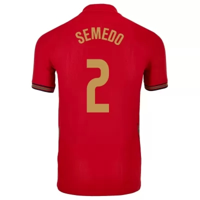 Miesten Portugalin jalkapallomaajoukkue Nelson Semedo #2 Kotipaita Punainen 2021 Lyhythihainen Paita