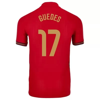 Lapset Portugalin Jalkapallomaajoukkue Goncalo Guedes #17 Kotipaita Punainen 2021 Lyhythihainen Paita