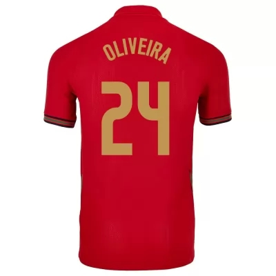 Naisten Portugalin jalkapallomaajoukkue Sergio Oliveira #24 Kotipaita Punainen 2021 Lyhythihainen Paita