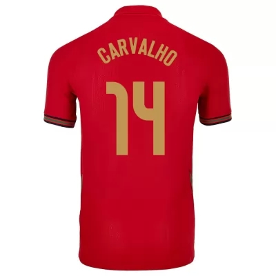 Miesten Portugalin jalkapallomaajoukkue William Carvalho #14 Kotipaita Punainen 2021 Lyhythihainen Paita