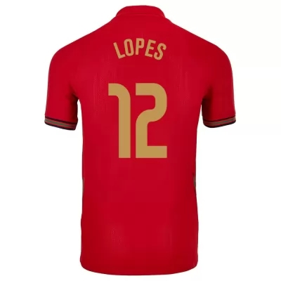 Naisten Portugalin jalkapallomaajoukkue Anthony Lopes #12 Kotipaita Punainen 2021 Lyhythihainen Paita