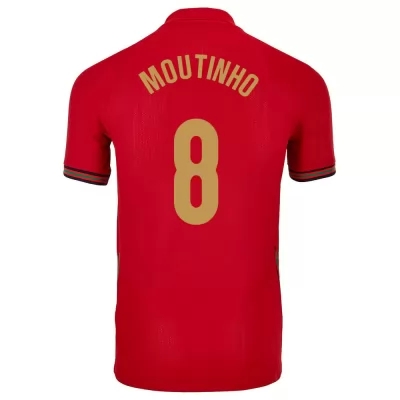 Lapset Portugalin jalkapallomaajoukkue Joao Moutinho #8 Kotipaita Punainen 2021 Lyhythihainen Paita