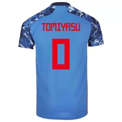Miesten Japanin jalkapallomaajoukkue Takehiro Tomiyasu #0 Kotipaita Tummansininen 2021 Lyhythihainen Paita