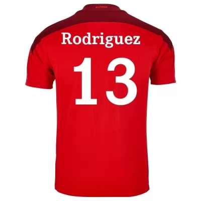Miesten Sveitsin Jalkapallomaajoukkue Ricardo Rodriguez #13 Kotipaita Punainen 2021 Lyhythihainen Paita