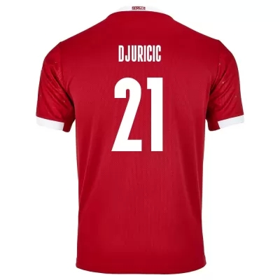 Miesten Serbian Jalkapallomaajoukkue Filip Djuricic #21 Kotipaita Punainen 2021 Lyhythihainen Paita