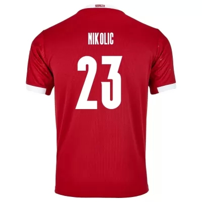 Lapset Serbian Jalkapallomaajoukkue Djordje Nikolic #23 Kotipaita Punainen 2021 Lyhythihainen Paita