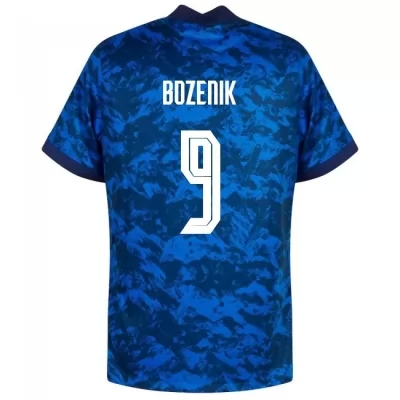Naisten Slovakian Jalkapallomaajoukkue Robert Bozenik #9 Kotipaita Tummansininen 2021 Lyhythihainen Paita