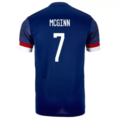 Lapset Skotlannin Jalkapallomaajoukkue John Mcginn #7 Kotipaita Tummansininen 2021 Lyhythihainen Paita