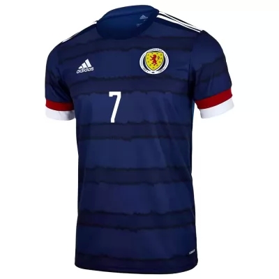 Lapset Skotlannin Jalkapallomaajoukkue John Mcginn #7 Kotipaita Tummansininen 2021 Lyhythihainen Paita