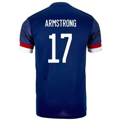 Miesten Skotlannin Jalkapallomaajoukkue Stuart Armstrong #17 Kotipaita Tummansininen 2021 Lyhythihainen Paita