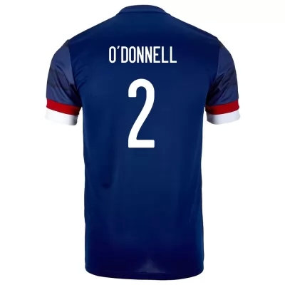 Lapset Skotlannin Jalkapallomaajoukkue Stephen O'donnell #2 Kotipaita Tummansininen 2021 Lyhythihainen Paita