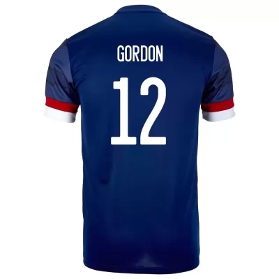 Lapset Skotlannin Jalkapallomaajoukkue Craig Gordon #12 Kotipaita Tummansininen 2021 Lyhythihainen Paita