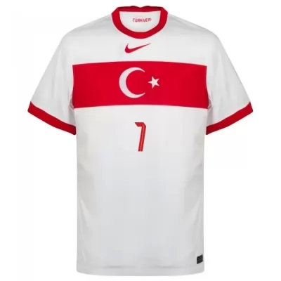 Lapset Turkin Jalkapallomaajoukkue Cengiz Under #7 Kotipaita Valkoinen 2021 Lyhythihainen Paita