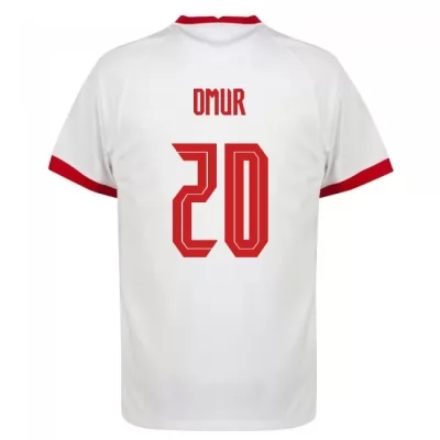 Miesten Turkin Jalkapallomaajoukkue Abdulkadir Omur #20 Kotipaita Valkoinen 2021 Lyhythihainen Paita
