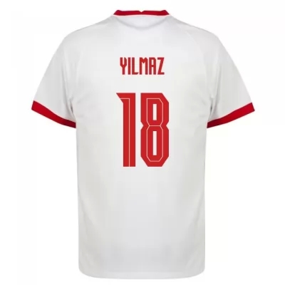 Naisten Turkin Jalkapallomaajoukkue Ridvan Yilmaz #18 Kotipaita Valkoinen 2021 Lyhythihainen Paita