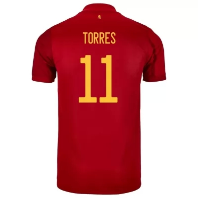 Lapset Espanjan jalkapallomaajoukkue Ferran Torres #11 Kotipaita Punainen 2021 Lyhythihainen Paita