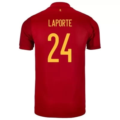 Naisten Espanjan jalkapallomaajoukkue Aymeric Laporte #24 Kotipaita Punainen 2021 Lyhythihainen Paita