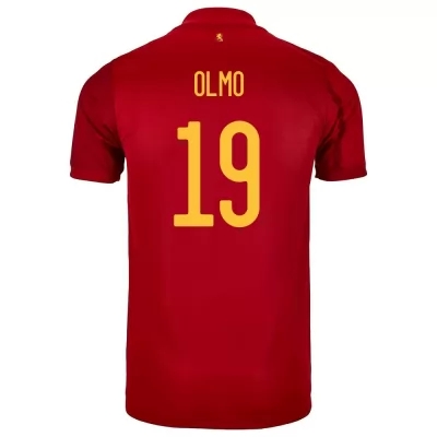 Naisten Espanjan jalkapallomaajoukkue Dani Olmo #19 Kotipaita Punainen 2021 Lyhythihainen Paita