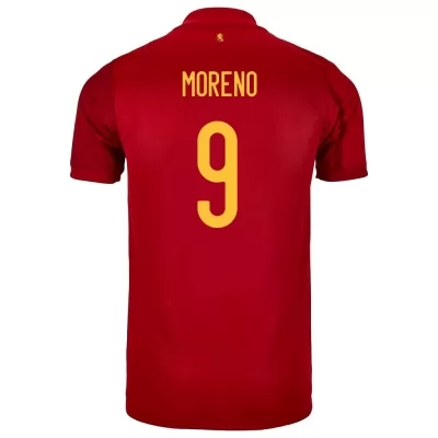 Lapset Espanjan jalkapallomaajoukkue Gerard Moreno #9 Kotipaita Punainen 2021 Lyhythihainen Paita