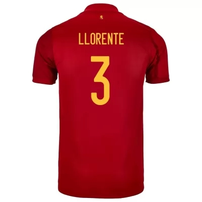 Naisten Espanjan Jalkapallomaajoukkue Diego Llorente #3 Kotipaita Punainen 2021 Lyhythihainen Paita