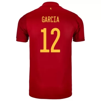 Naisten Espanjan Jalkapallomaajoukkue Eric Garcia #12 Kotipaita Punainen 2021 Lyhythihainen Paita