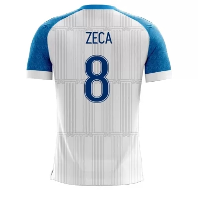 Miesten Kreikan Jalkapallomaajoukkue Zeca #8 Kotipaita Valkoinen 2021 Lyhythihainen Paita