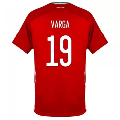 Naisten Unkarin Jalkapallomaajoukkue Kevin Varga #19 Kotipaita Punainen 2021 Lyhythihainen Paita