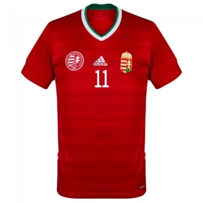 Lapset Unkarin Jalkapallomaajoukkue Filip Holender #11 Kotipaita Punainen 2021 Lyhythihainen Paita