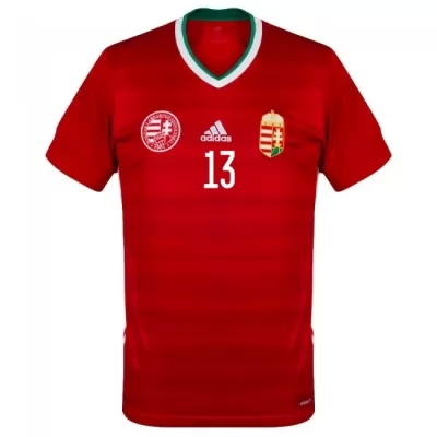 Lapset Unkarin Jalkapallomaajoukkue Andras Schafer #13 Kotipaita Punainen 2021 Lyhythihainen Paita