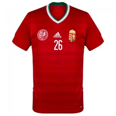 Lapset Unkarin Jalkapallomaajoukkue Bendeguz Bolla #26 Kotipaita Punainen 2021 Lyhythihainen Paita