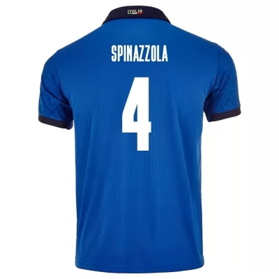 Naisten Italian jalkapallomaajoukkue Leonardo Spinazzola #4 Kotipaita Sininen 2021 Lyhythihainen Paita
