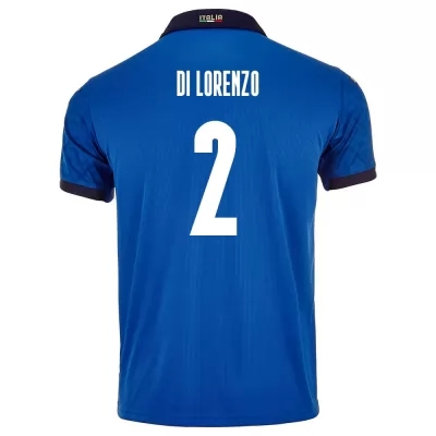 Naisten Italian jalkapallomaajoukkue Giovanni Di Lorenzo #2 Kotipaita Sininen 2021 Lyhythihainen Paita